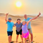 family enjoying in Dubai desert